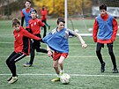 Tr�ninku hr��� FK Viktoria �i�kov se z��astnily i ukrajinsk� d�ti. (5. dubna...