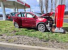 Dopravn� nehoda dvou osobn�ch aut v Mimoni v �itavsk� ulici (9. dubna 2022)