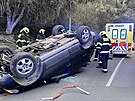 Dopravu zkomplikovala ve tvrtek k veeru nehoda osobního automobilu. (7. dubna...