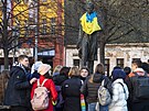U pomníku ukrajinského básníka Tarase evenka v Praze se uskutenilo pietní...