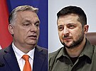 Zleva: Viktor Orbán, Volodymyr Zelenskyj