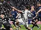 Momentka z utkání italské ligy mezi Interem Milán a Juventusem Turín.