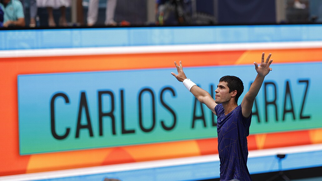 Carlos Alcaraz po triumfu na turnaji v Miami.