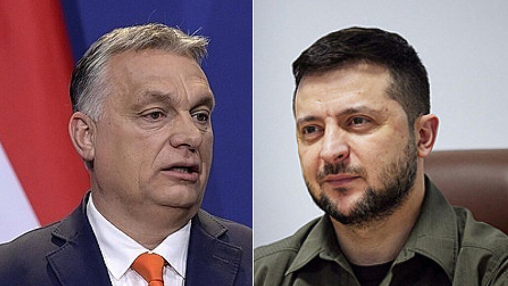 Zleva: Viktor Orbán, Volodymyr Zelenskyj