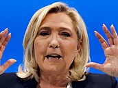 Francouzská krajn� pravicová politi�ka a prezidentská kandidátka Marine Le...