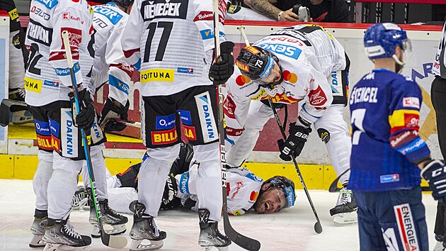 tvrt zpas semifinle play off hokejov extraligy: HC Motor esk Budjovice - HC Sparta Praha. Zrann Tom merha ze Sparty