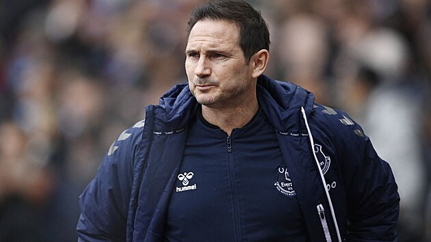 Frank Lampard, trenr Evertonu, bhem zpasu na West Hamu.
