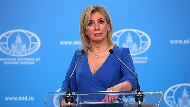Mluv ruskho ministerstva zahrani Marija Zacharovov (6. dubna 2022)