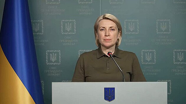 Mstopedsedkyn ukrajinsk vldy Iryna Vereukov (24. bezna 2022)