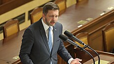 Jednání poslanecké sn�movny. Na snímku Vít Raku�an (STAN). (7. dubna 2022)
