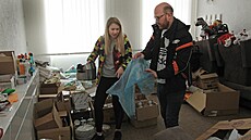 Ukrajinské uprchlici Ann Rybak hodn pomáhá Vitalij Prokop, ostravský...
