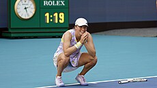 Iga �wiateková po vít�zství na turnaji v Miami.