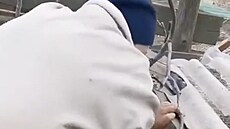 �ena schovala munici ruským voják�m do králíkárny a po osvobození ji p�edala...