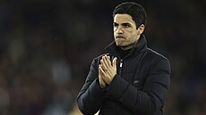 Trenér fotbalist� Arsenalu Mikel Arteta b�hem nepovedeného utkání na Crystal...