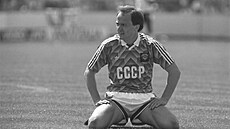 Igor B�lanov v dresu výb�ru Sov�tského svazu na evropském �ampionátu v roce...