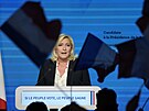 Marine Le Penová po prvním kole francouzských prezidentských voleb (10. dubna...