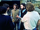 Píprava koncertu The Beatles na stee Apple Corps