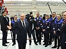 Ruský prezident Vladimir Putin na návtv kosmodromu na Dálném východ (12....