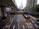 anghajská ulice zející prázdnotou (28. bezna 2022)