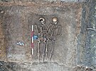 Archeologov objevili v Teboni celkem 27 tl, kter byla umstna ve dvou...