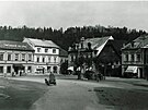 Snímek námstí v Jablonném nad Orlicí z první tetiny 20. století