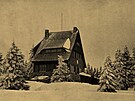 Jur�nkova chata na dobov�m sn�mku.