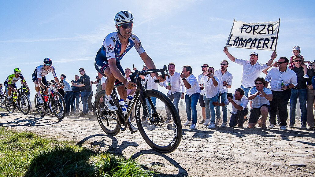 Yves Lampaert pi závodu Paí-Roubaix.