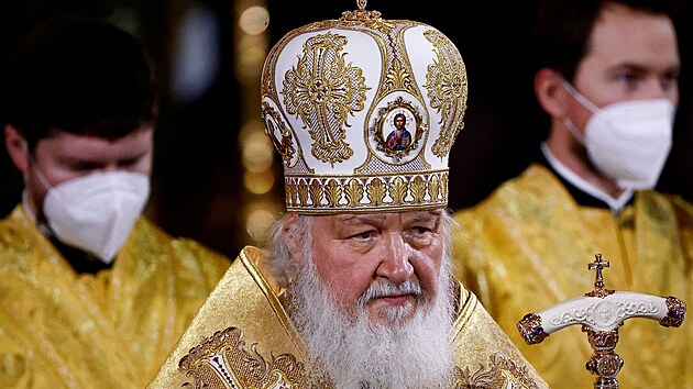 Moskevsk patriarcha Kirill (6. ledna 2022)