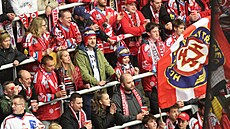 2. utkání finále hokejové extraligy, T�inec - Sparta. T�ine�tí fanou�ci