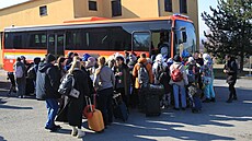 Uprchlický tábor Vy�ní Lhoty. (1. b�ezna 2022)