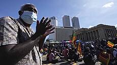 Protivládní demonstrace na Srí Lance (12. dubna 2022)