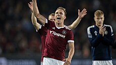 Bo�ek Do�kal slaví vít�zství Sparty nad Slavií v jubilejním 300. derby.