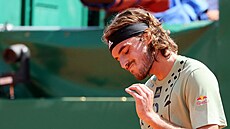 Stefanos Tsitsipas ve tetím kole turnaje v Monte Carlu.