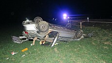 Nehoda na Strakonicku, pi které zemel lovk. (15. dubna 2022)