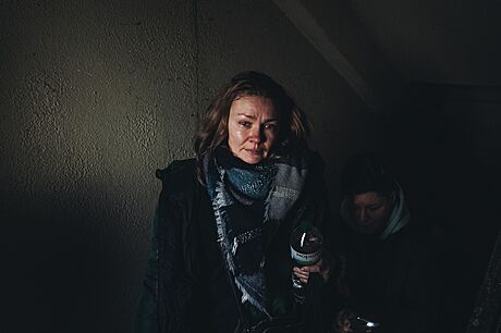 ena z Kyjeva, její dm zasáhl granát. (17. bezna 2022)
