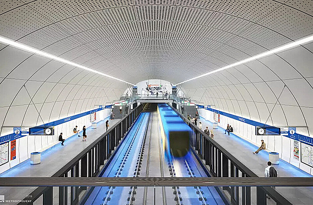 VIDEO: Na Pankráci razí novou stanici metra. U eskalátorů zvolili neobvyklý postup