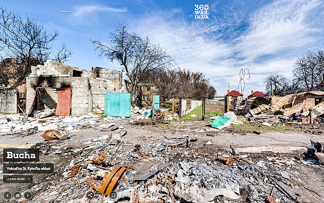 Ukrajina v 360 stupních. Portál odhalil panoramatické snímky země ve válce