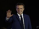 Emmanuel Macron po znovuzvolení francouzským prezidentem (24. dubna 2022)