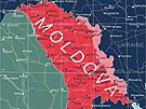 Mapa Moldavska a Podnstí