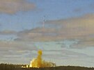 Mezikontinentální balistická stela Sarmat pi testovacím odpalu na kosmodromu...