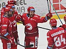 5. zápas finále hokejové extraligy, Tinec - Sparta. Marko Dao z Tince...
