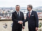 Prezident Polska Andrzej Duda (vlevo) a eský premiér Petr Fiala se setkali v...