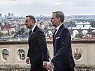 Prezident Polska Andrzej Duda (vlevo) a eský premiér Petr Fiala se setkali v...