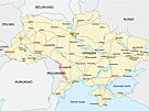 Ukrajina a okolní státy, erven vyznaeno Podnstí