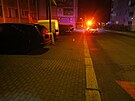 Nehoda se stala ped ubytovnou Neptun v Libereck ulici. (21. dubna 2022)