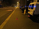 Nehoda se stala ped ubytovnou Neptun v Libereck ulici. (21. dubna 2022)