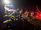 Tragick nehoda u obce Chbory na hlavn silnici I/14 u Dobruky na Rychnovsku...