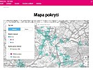 Mapa stední Moravy s pokrytím signálem 5G od T-Mobilu (duben 2022)