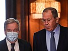Ruský ministr zahranií Sergej Lavrov a generální tajemník OSN António Guterres...