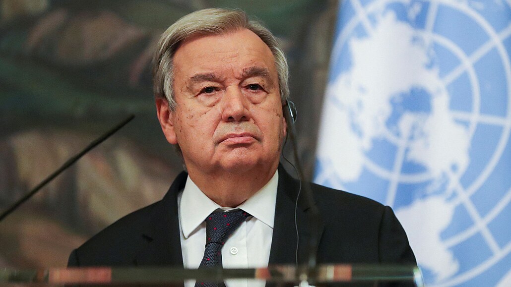 Generální tajemník OSN António Guterres na snímku z 26. dubna 2022